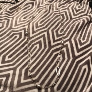 Silver long necklace